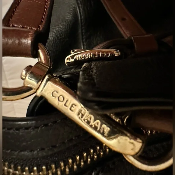 Cole Haan Leather 2-way Tote with Removable Strap EUC